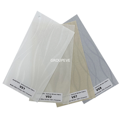 Купить OEKO-TEX 127mm Жилая комната Прозрачная 100% полиэстерная вертикальная ткань Производство в сети