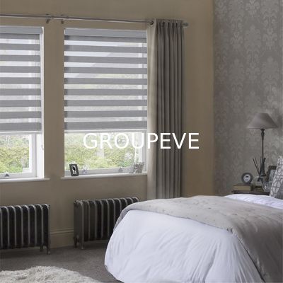 100% полиэстер полузачеркивающий солнцезащитный крем ткань зебра жалюзи тень зачеркивающий ткань