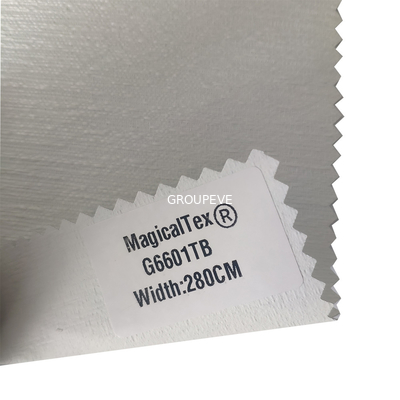 Хорошая цена. Пена подперла белую покрывая ткань 340gsm шторок ролика светомаскировки онлайн