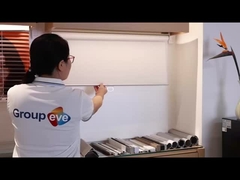 Серая кремовая водонепроницаемая полиэфирная ткань для рулонных штор 140 г/м²